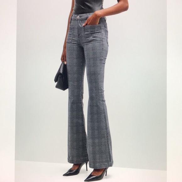 FRAME le bardot flare pant in noir multi women’s size 29 - Picture 3 of 11